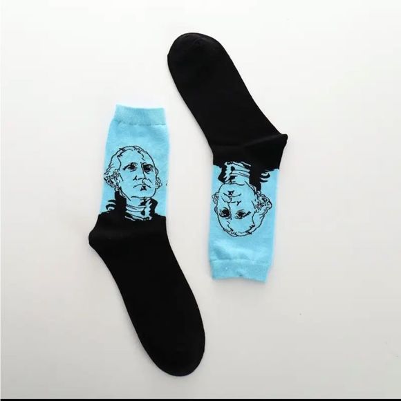 Socks George Washington USA First President Patriotic - Picture 1 of 3